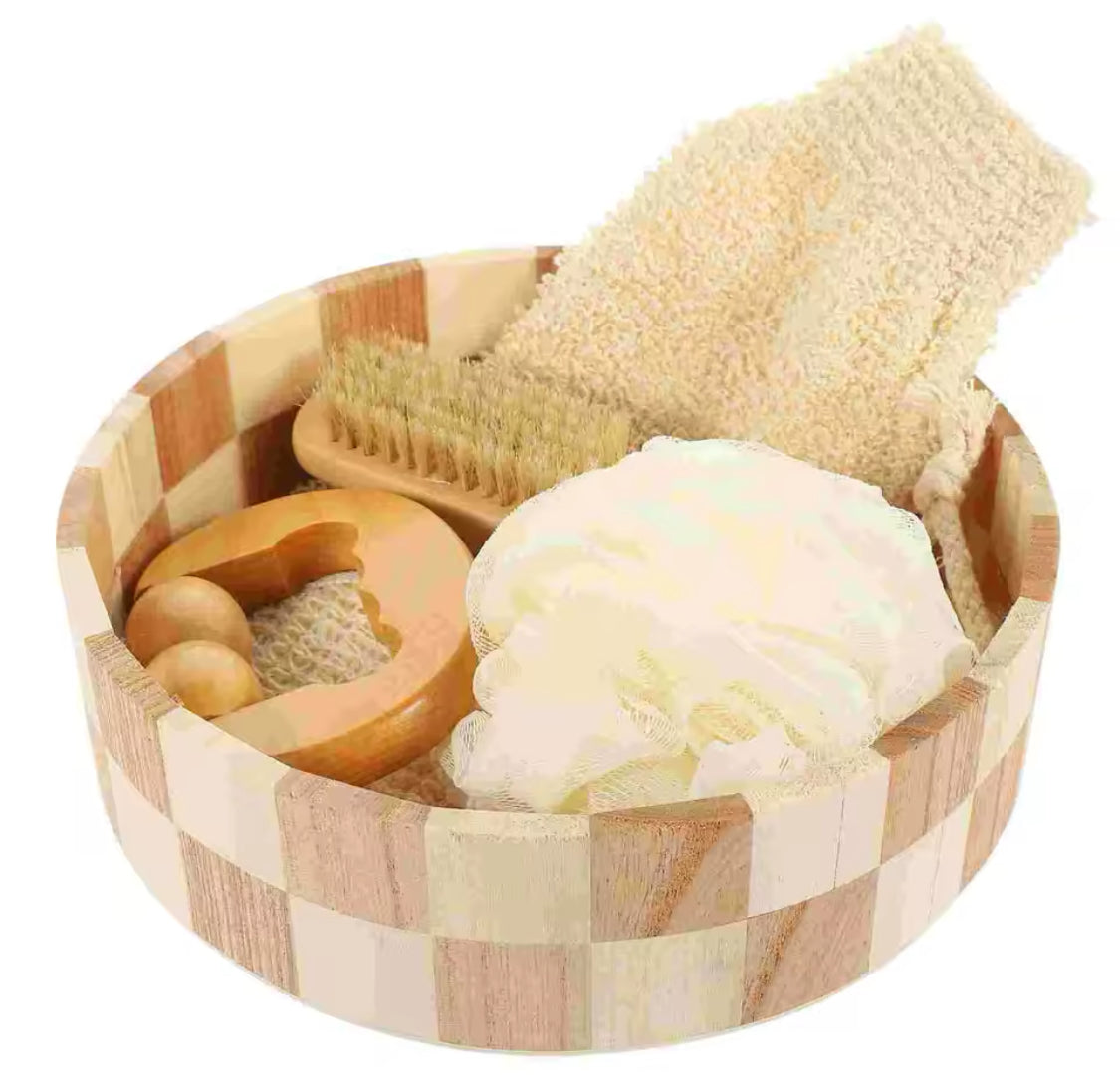 Bathing Foot Scrubbing Tool, Exfoliating Shower Scrubber With Loofah Sponge And Bath Comb Bathing Foot Scrubbing Tool, Exfoliating Shower Scrubber With Loofah Sponge And Bath Comb